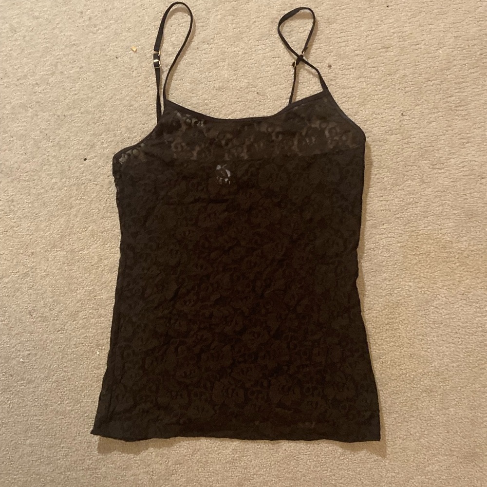 Brown Floral Tank Top